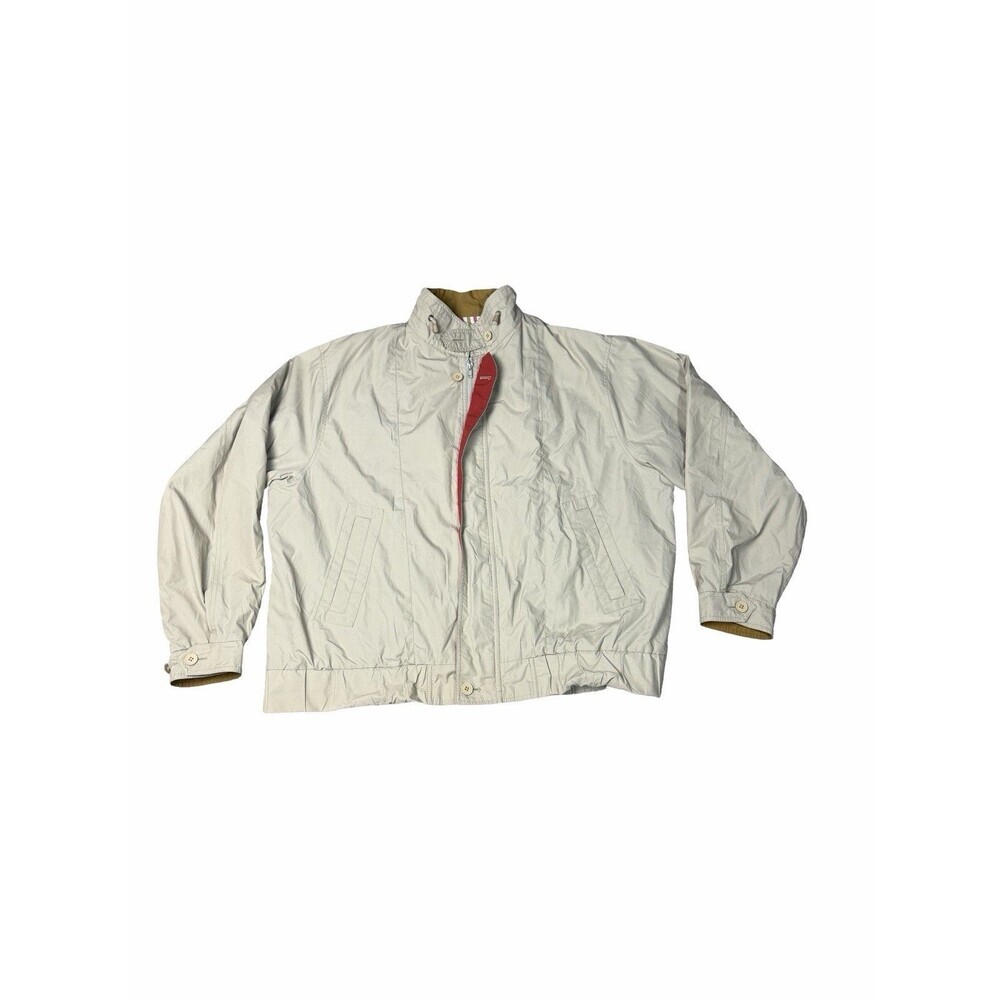 Mens Vintage London Fog Lined Bomber Jacket Size XL Y2K Zip Retro City Preppy - Picture 2 of 14